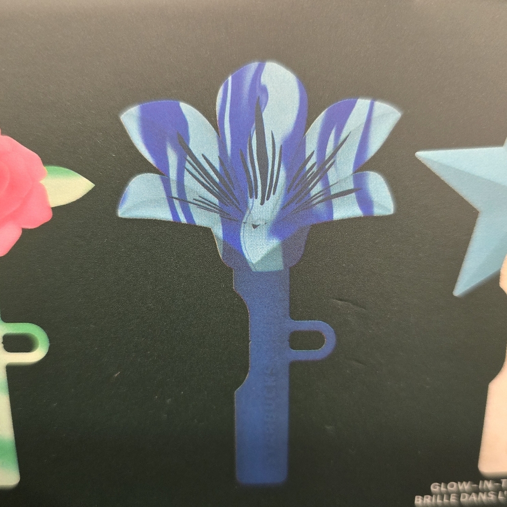 2024 Starbucks Straw Topper (blue flower)